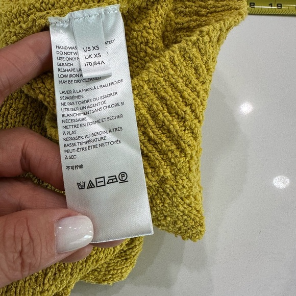 Anthropologie Mustard Textured Knit Top - Picture 7 of 10